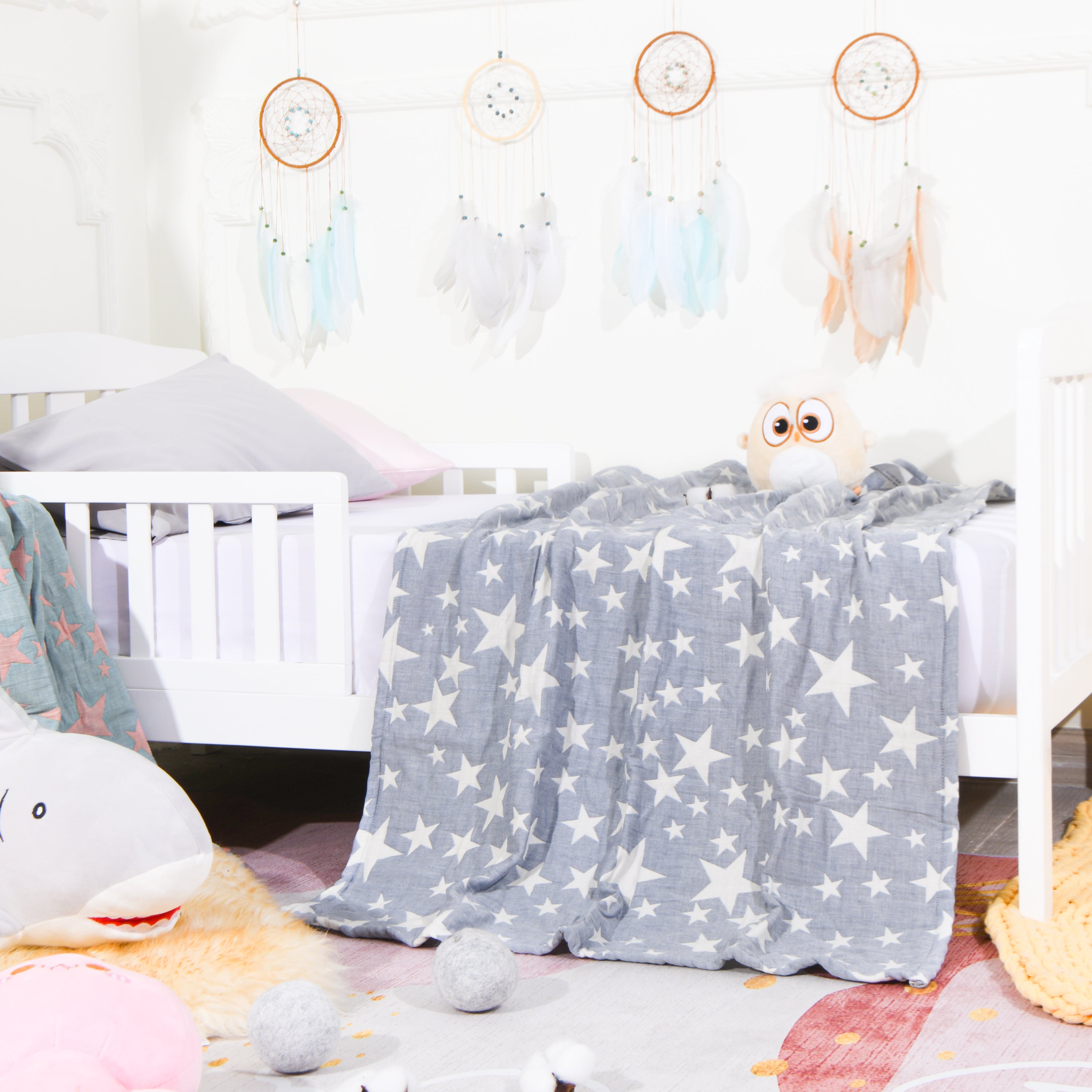3 Layer Muslin Cotton Jacquard Toddler Blanket|NTBAY®️ - NTBAY