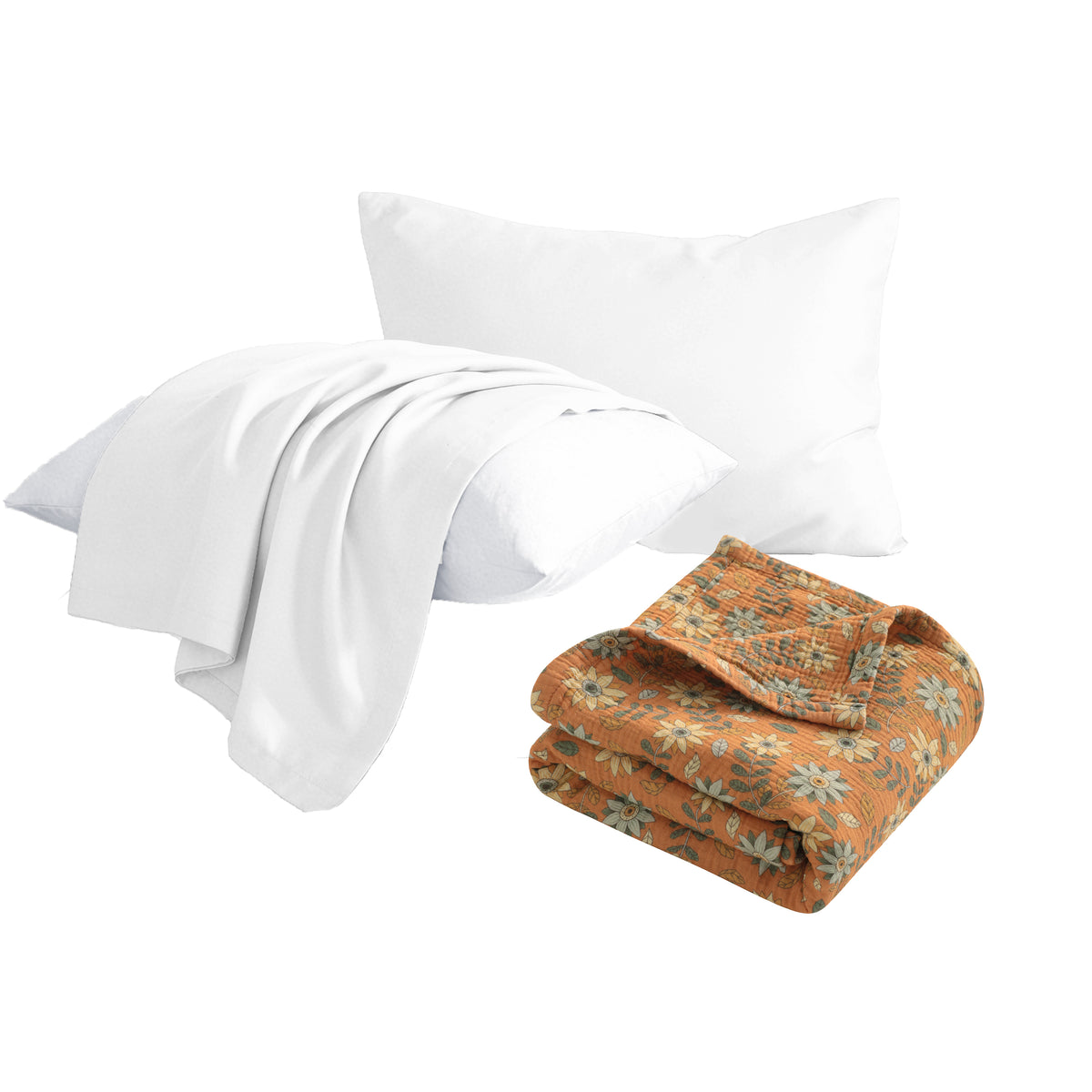 5-Piece Cotton Toddler Bedding Set, Safe & Hypoallergenic Gift Set - NTBAY