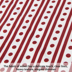 NTBAY Velvet Throw Pillow Cover – Red & White Dotted Design (18"x18")
