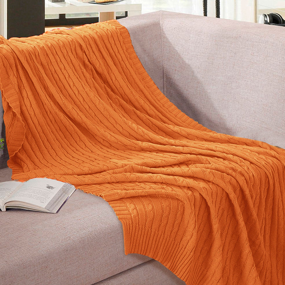 NTBAY Cotton Soft Cable Knit Blanket - NTBAY