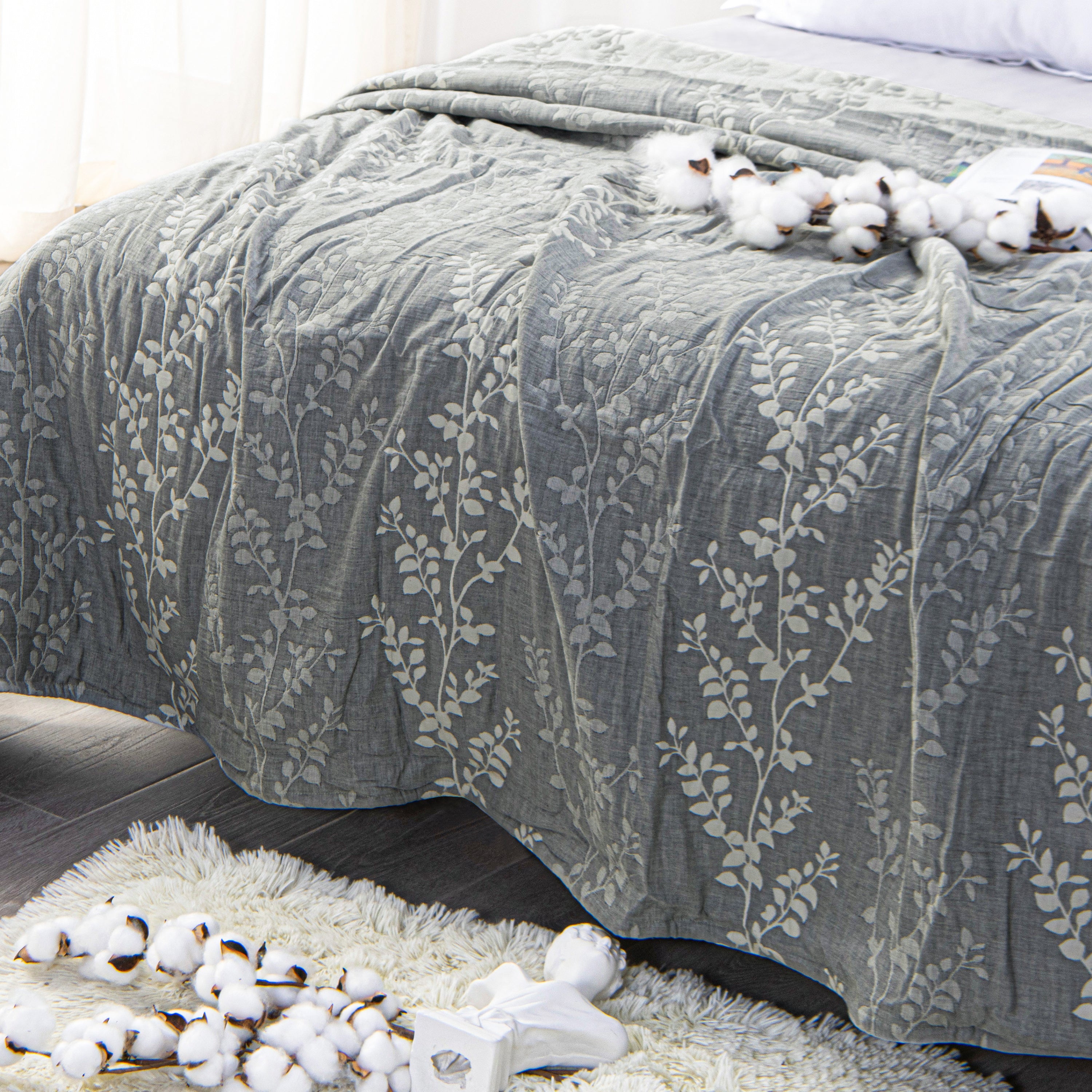 3-Layer Cotton Muslin Blanket - Soft, Breathable, and Lightweight Quilt|NTBAY®️
