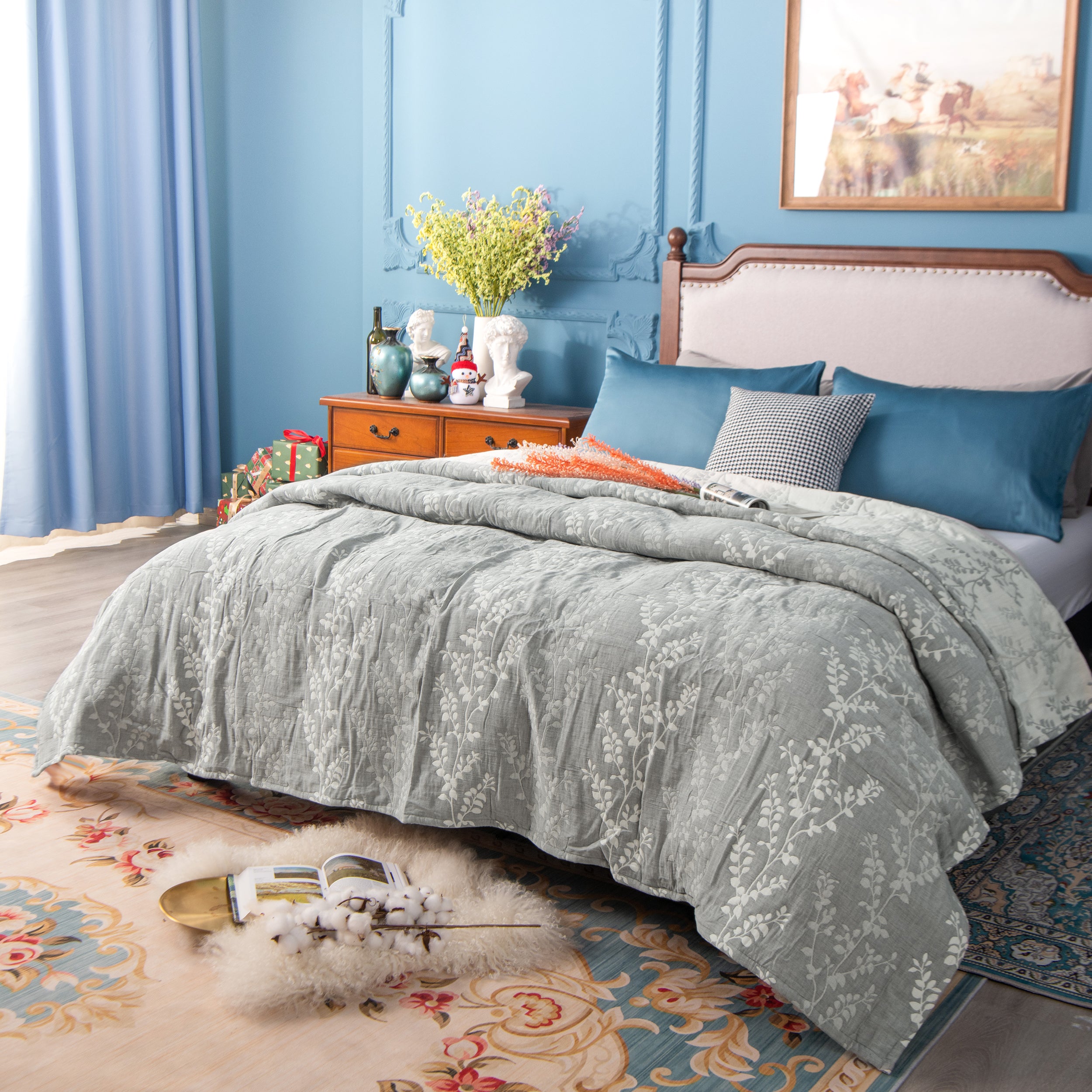 3-Layer Cotton Muslin Blanket - Soft, Breathable, and Lightweight Quilt|NTBAY®️
