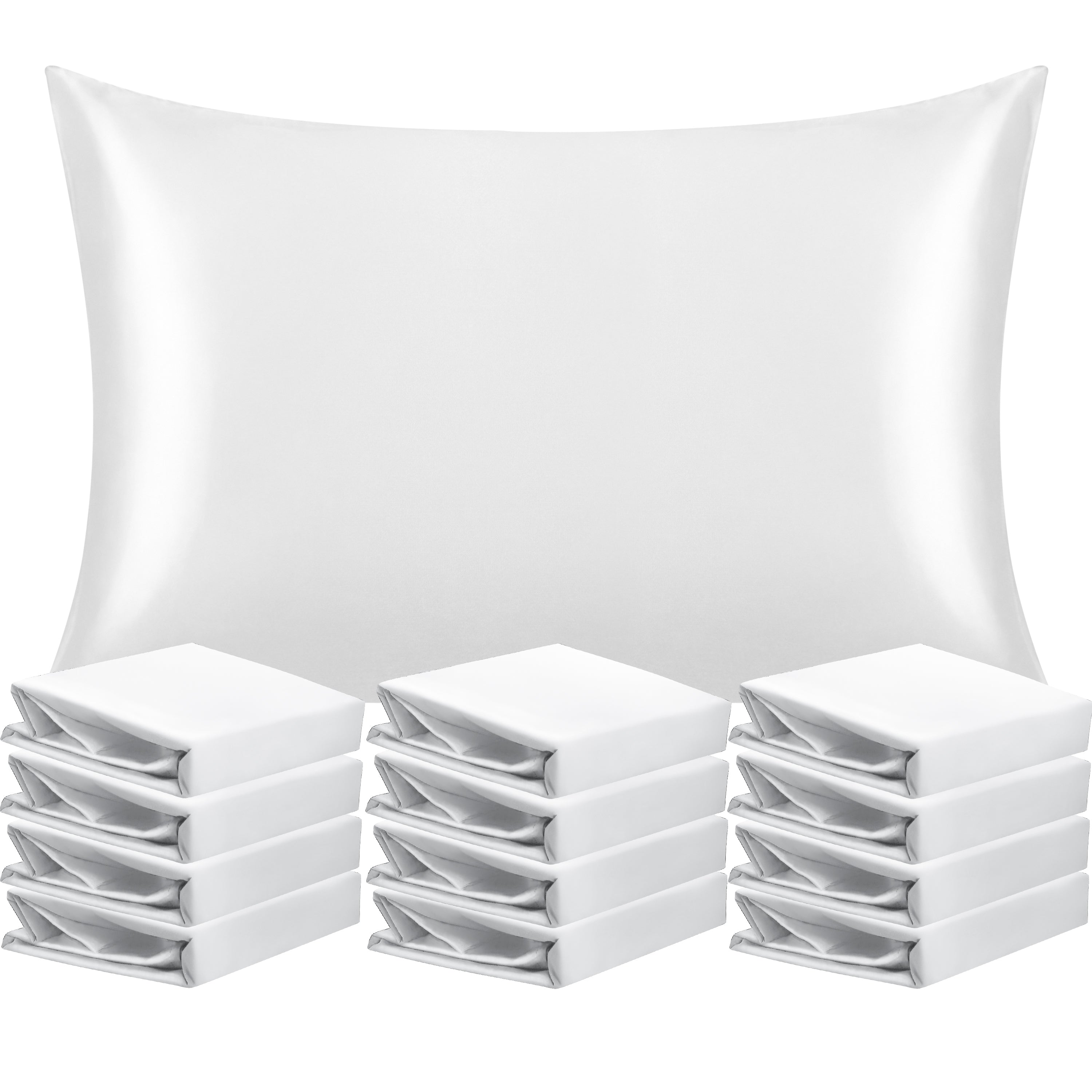 12 Pack Satin Pillowcases with Envelope Closure|NTBAY®️ - NTBAY