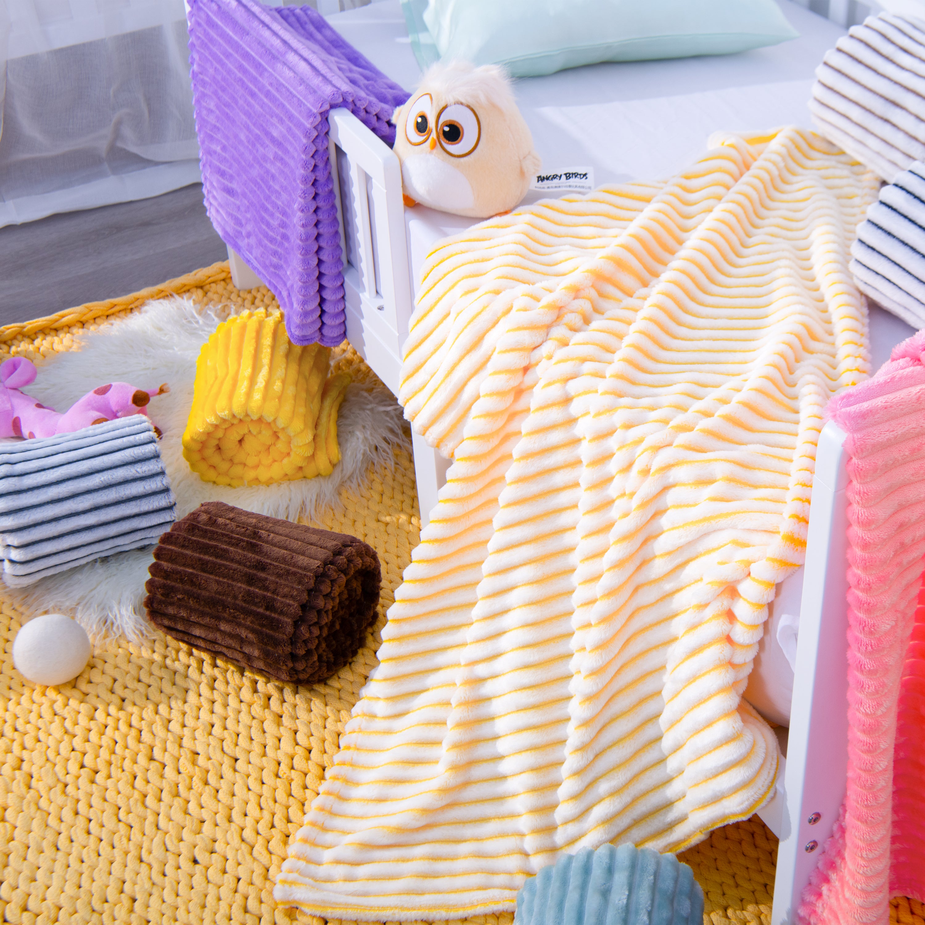 NTBAY Plush Flannel Baby Blanket – Cozy & Soft, 30x40 inches