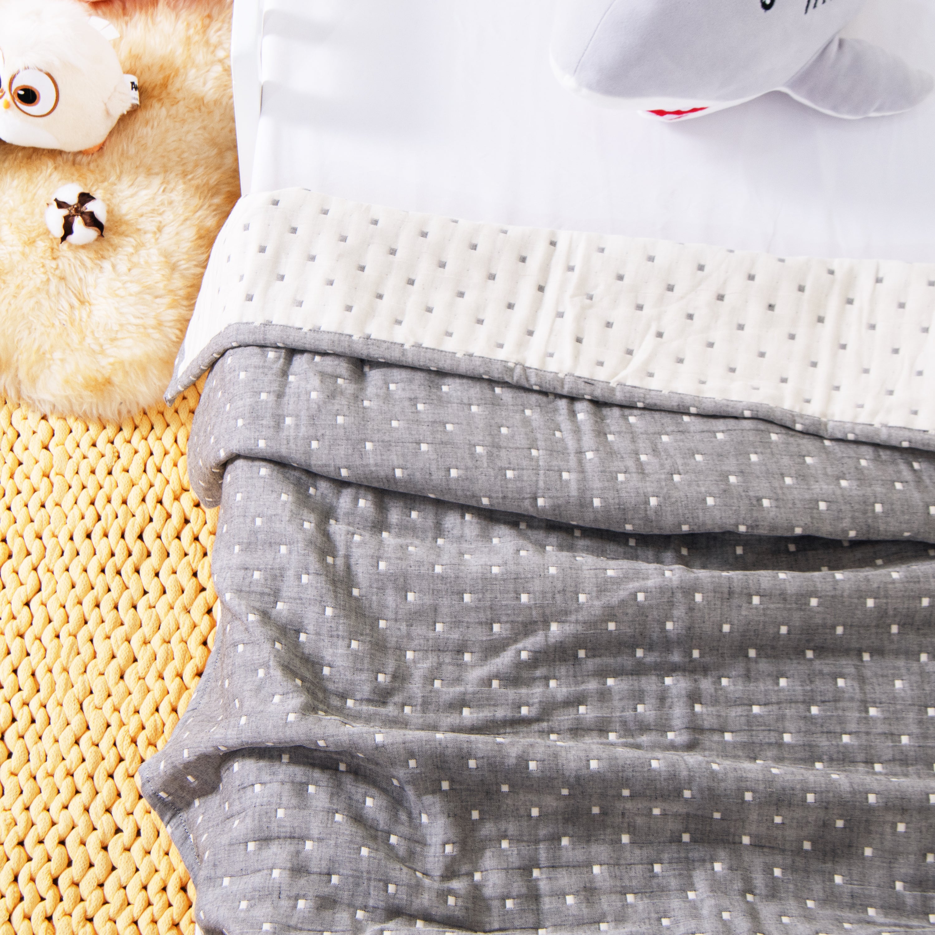 3 Layer Muslin Cotton Jacquard Toddler Blanket|NTBAY®️ - NTBAY