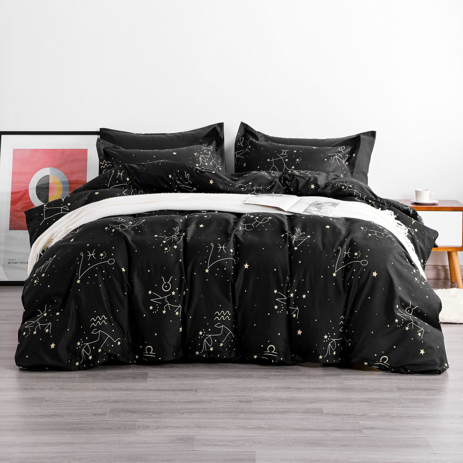 NTBAY 2/3 Pieces Constellation Pattern Microfiber Duvet Cover Set - NTBAY