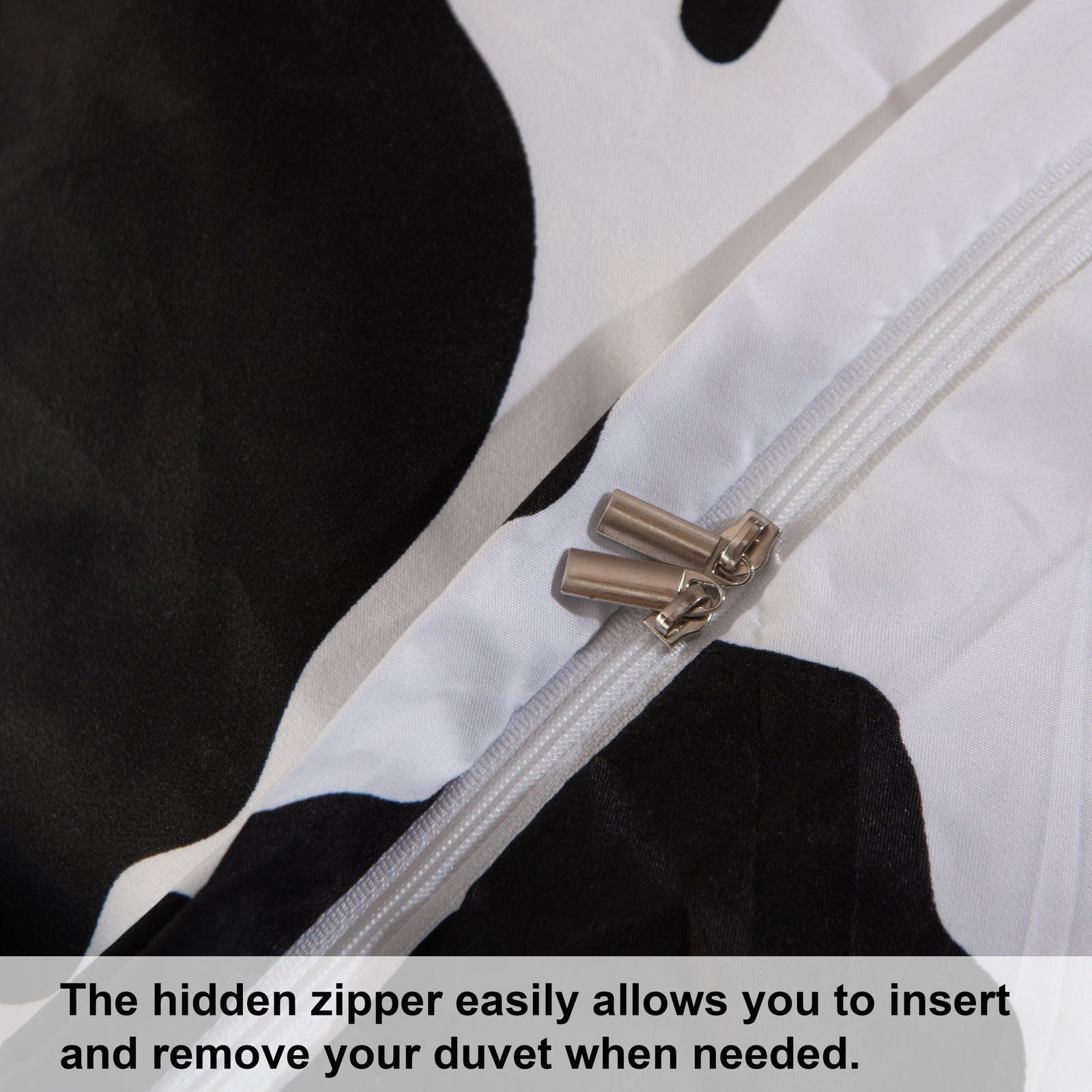 NTBAY 2/3 Pieces Cow Pattern Microfiber Duvet Cover Set - NTBAY