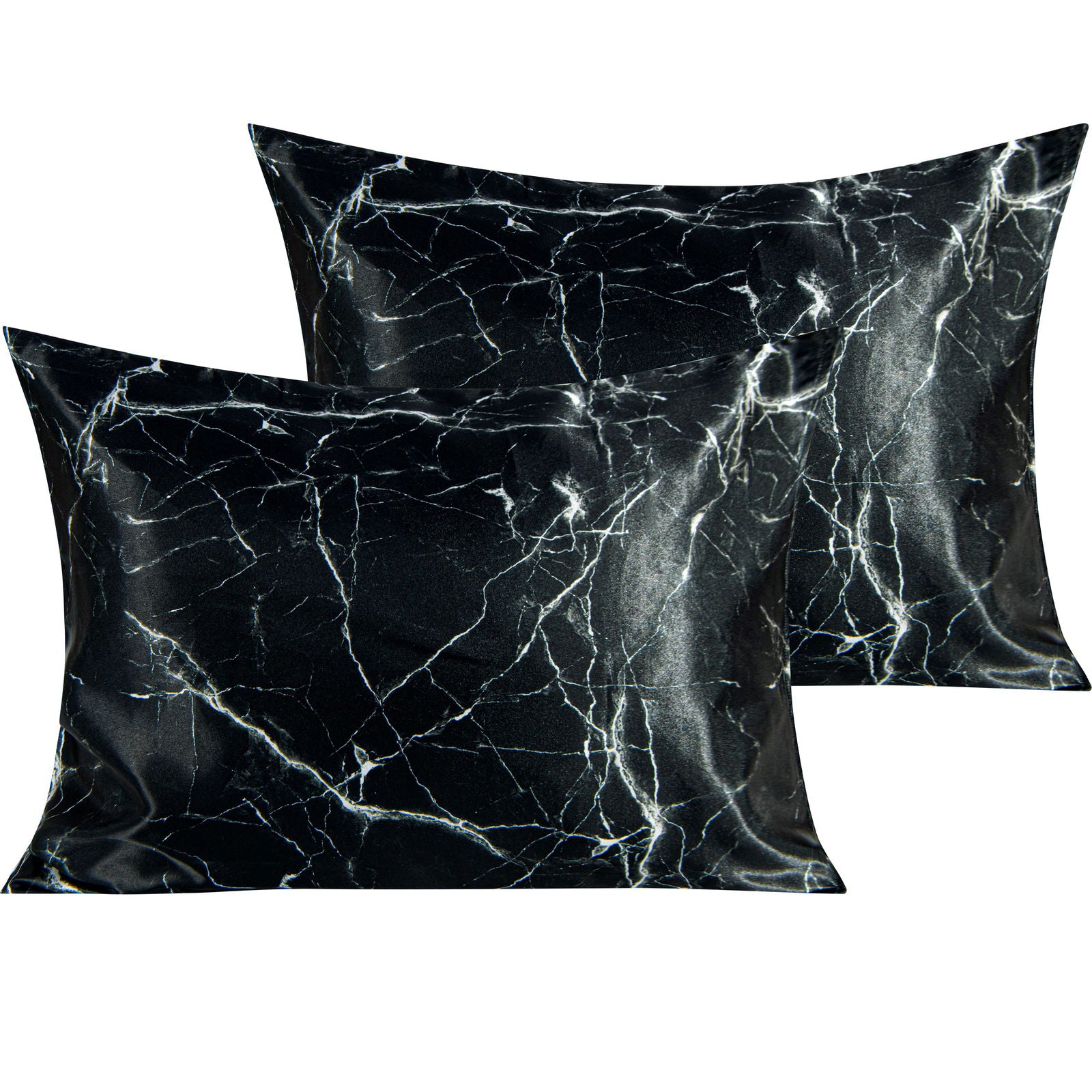 NTBAY 2 Pack Silk Satin Pillowcases with Envelope Closure - NTBAY