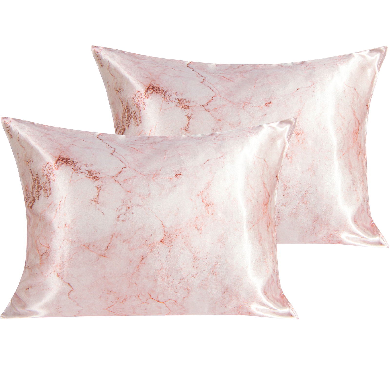 NTBAY 2 Pack Silk Satin Pillowcases with Envelope Closure - NTBAY