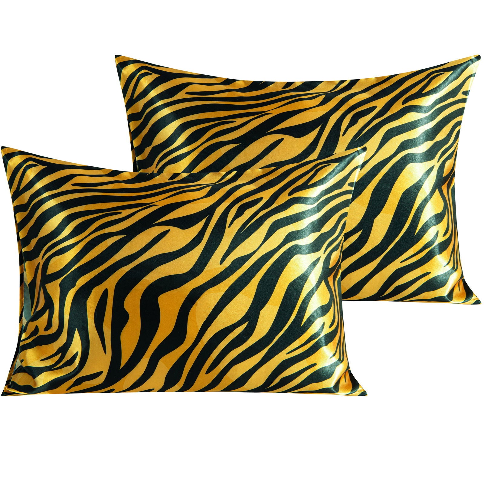 NTBAY 2 Pack Silk Satin Pillowcases with Envelope Closure - NTBAY