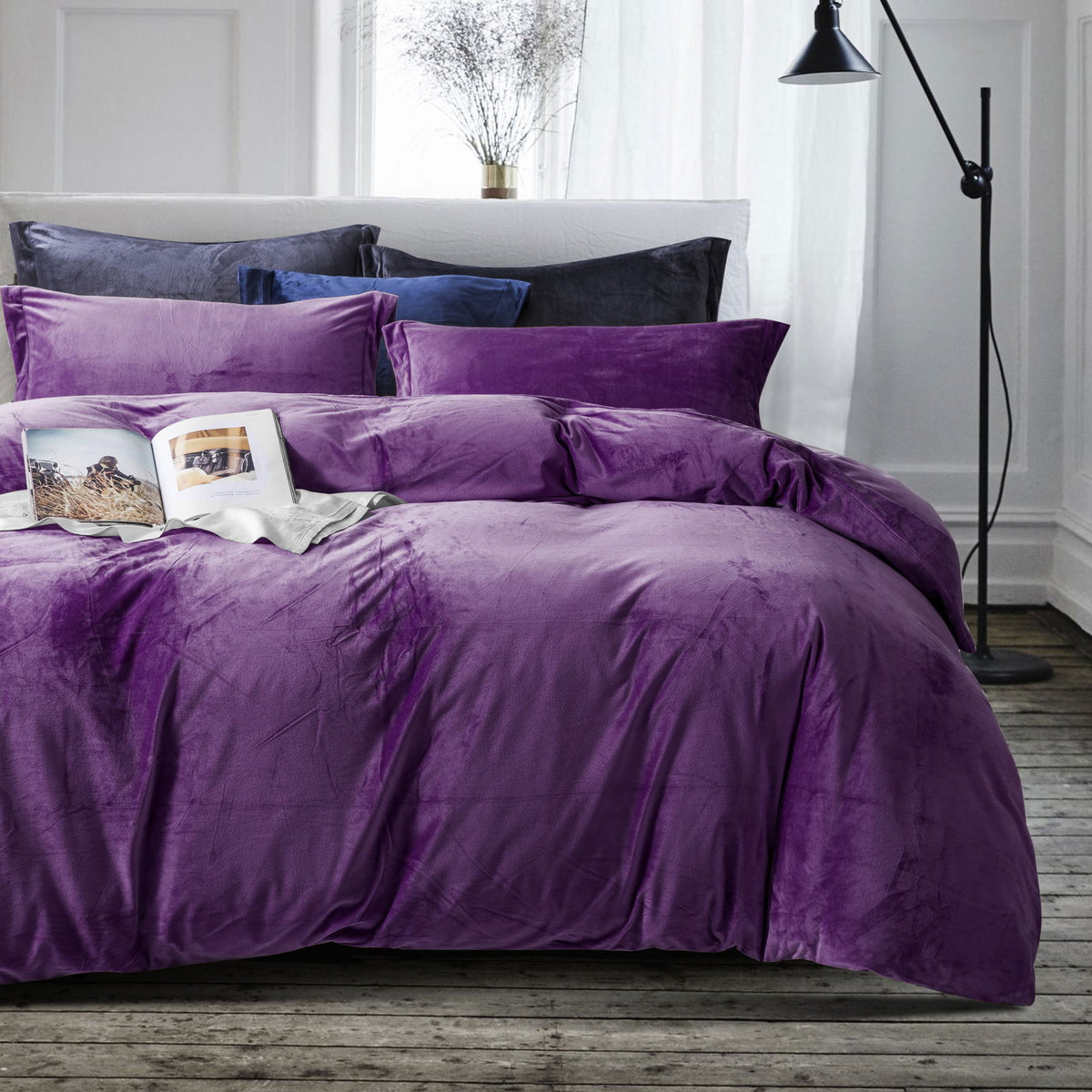 NTBAY 3 Pieces Luxury Velvet Flannel Duvet Cover Set - NTBAY