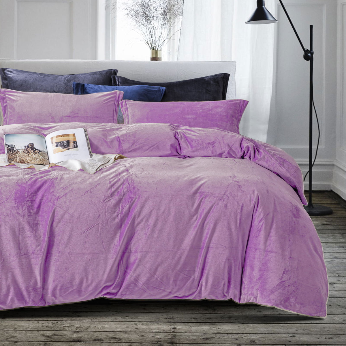 NTBAY 3 Pieces Luxury Velvet Flannel Duvet Cover Set - NTBAY