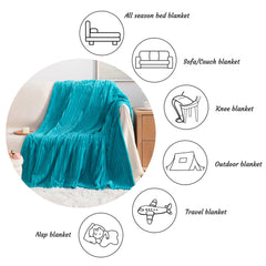 NTBAY All Seasons Plush Flannel Fleece Throw Blanket - NTBAY