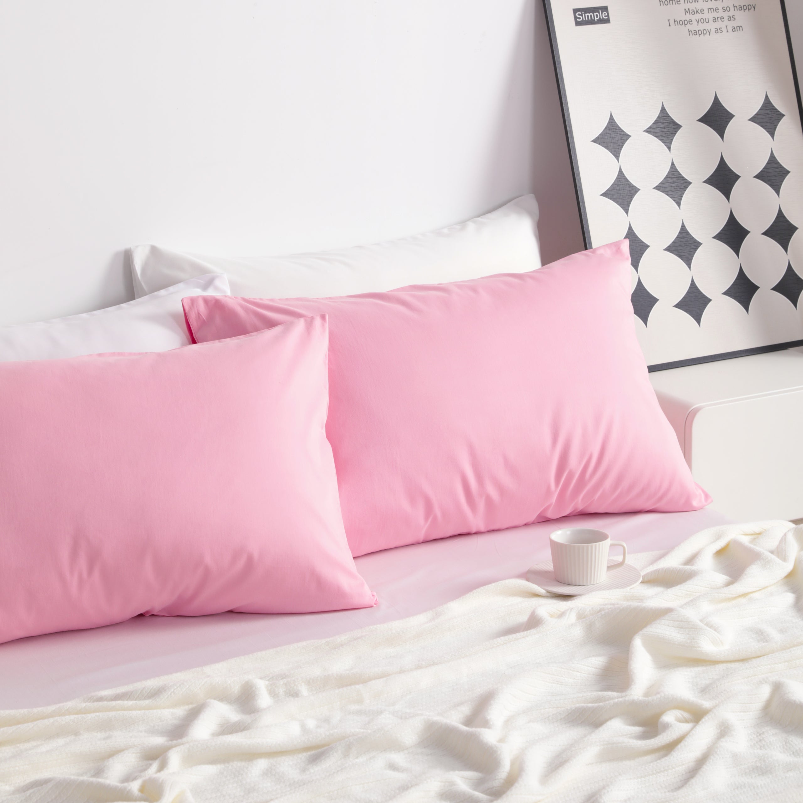 NTBAY 2-Pack Cotton Pillowcases – Soft, Smooth & Breathable