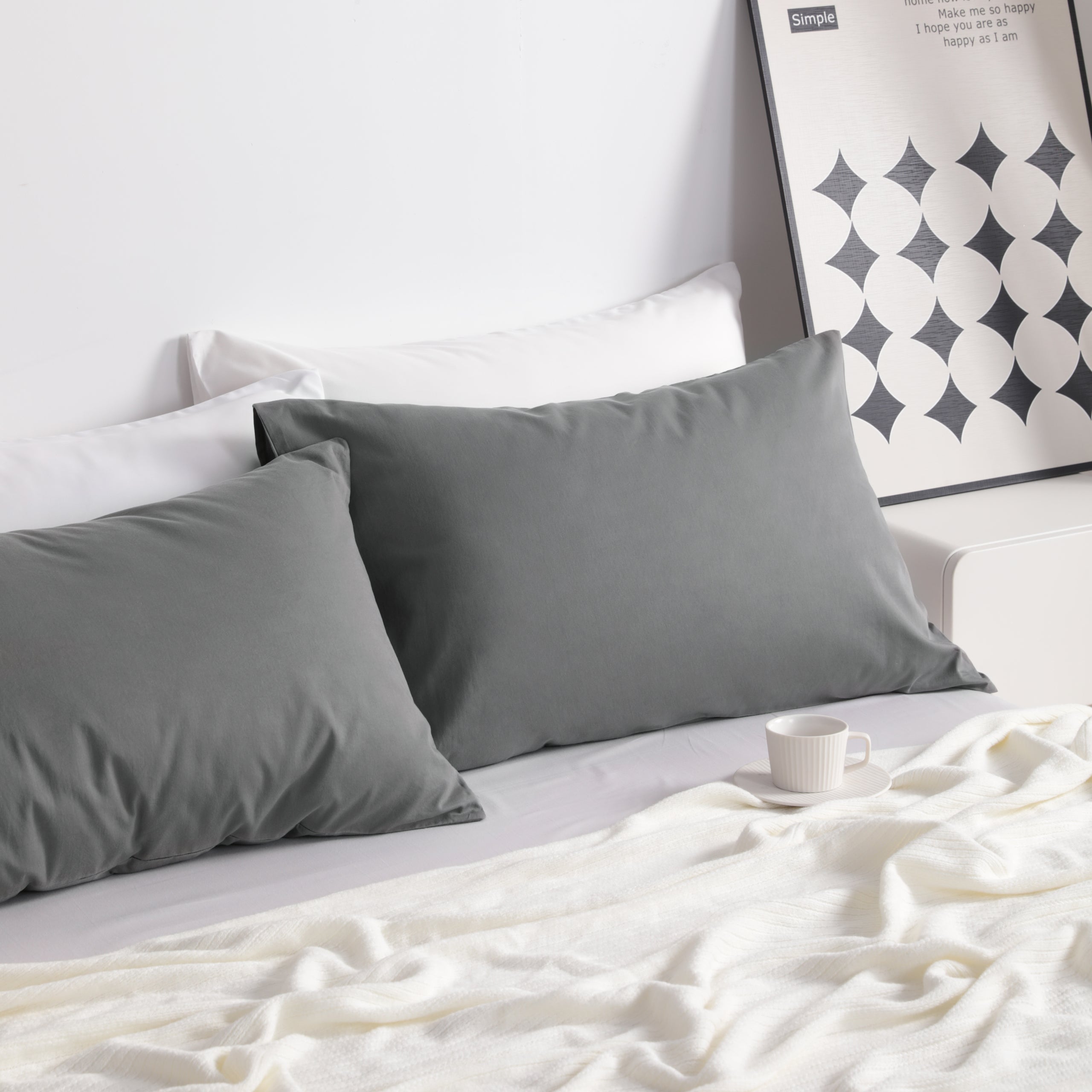NTBAY 2-Pack Cotton Pillowcases – Soft, Smooth & Breathable