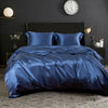 NTBAY 100% Mulberry Silk Duvet Cover Set Twin (68 x 90 inches) / Navy Blue - NTBAY