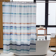 Multicolor Stripe Fabric Shower Curtain, Water Repellent Decorative Curtain for Bathroom Shower Stall, 72 x 72 Inches - NTBAY