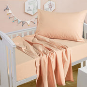 NTBAY Solid Color 3-Piece Washed Cotton Toddler Sheet Set Blush Pink - NTBAY