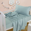 NTBAY Solid Color 3-Piece Washed Cotton Toddler Sheet Set Dusty Blue - NTBAY