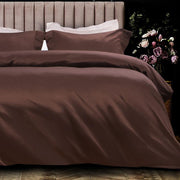 NTBAY 3 Pieces Silky Satin Duvet Cover Set Twin (68 x 90 inches) / Chocolate - NTBAY