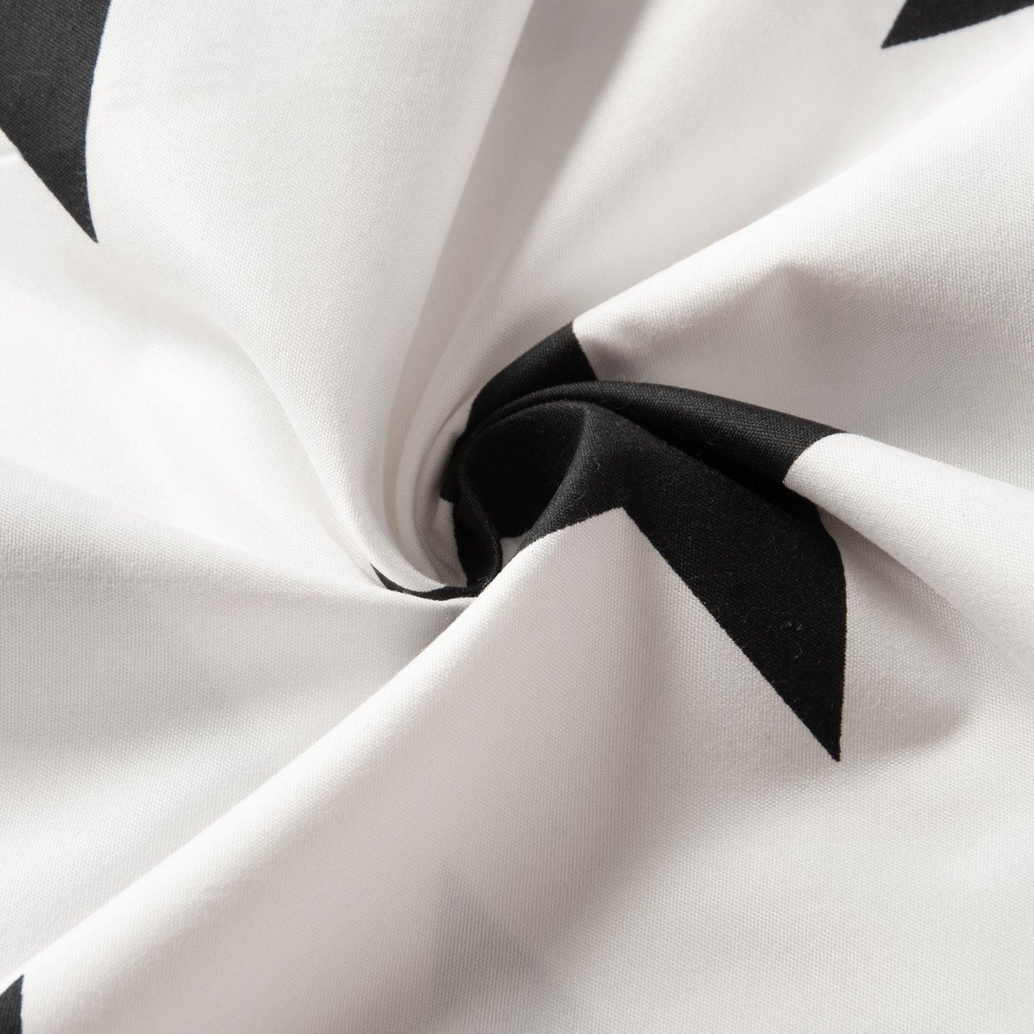 NTBAY Black Stars and White 3 Pieces Microfiber Duvet Cover Set - NTBAY