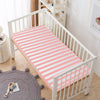 NTBAY Stripe Microfiber Fitted Crib Sheet Pink and White - NTBAY