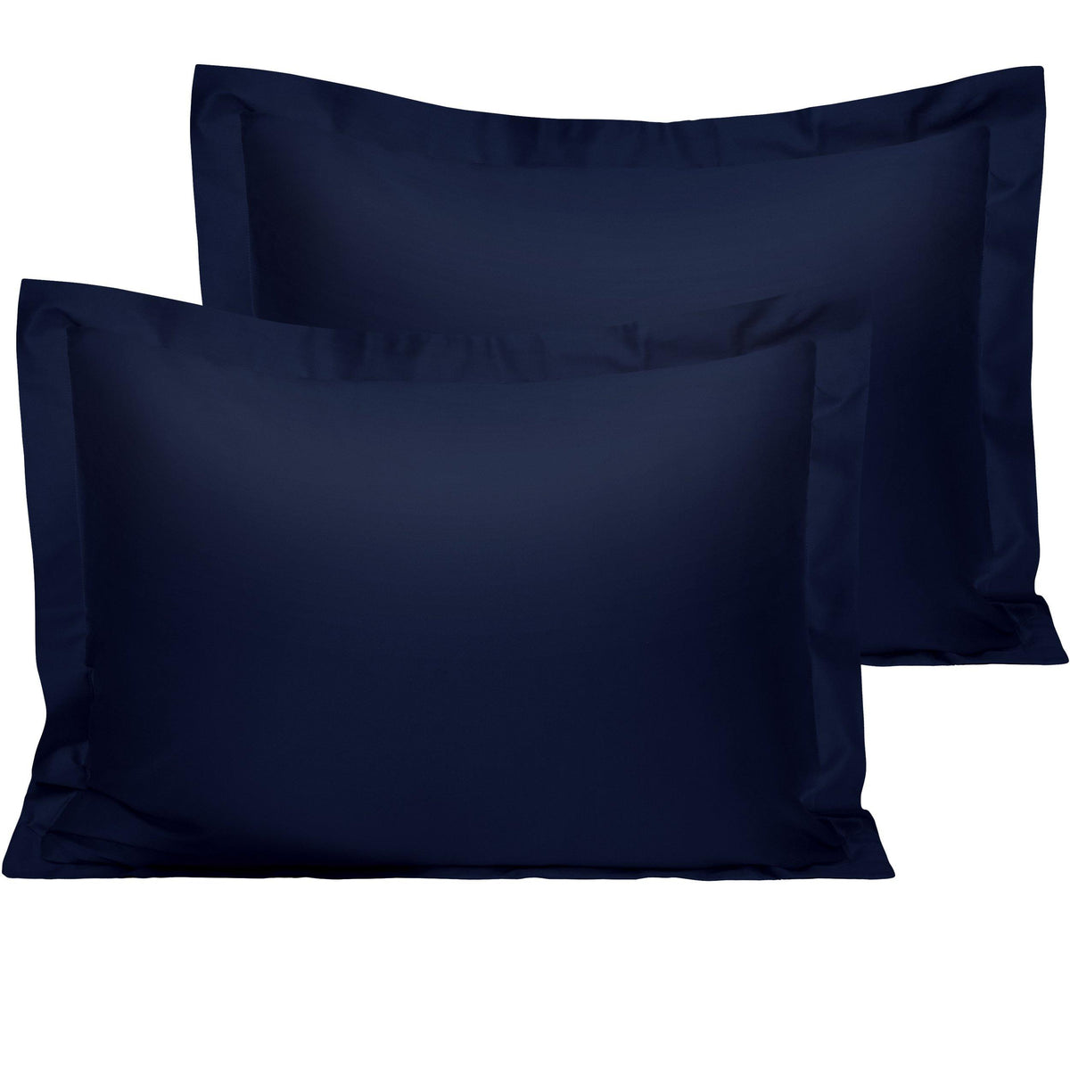 NTBAY 500 Thread Count 2 Pack Cotton Pillow Shams Standard (20 x 26 inches) / Navy Blue - NTBAY