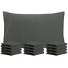 NTBAY 12 Pack Microfiber Pillowcases with Envelope Closure Dark Grey / Queen (20 x 30 inches) - NTBAY