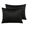 NTBAY Zippered Satin Pillow Cases for Hair and Skin 2 Pcs-Standard (20 x 26 inches) / Black - NTBAY
