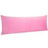 Zippered Velvet Body Pillow Cover, Solid Color Pillowcase for Body Pillows 1 Pc-Body (20 x 54 inches) / Pink Purple - NTBAY