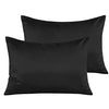 NTBAY 2 Pack Satin Toddler Pillowcases with Zipper Closure Black / 13 x 18 inches - NTBAY