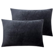 NTBAY 2 Pack Zippered Velvet Toddler Pillowcases 13 x 18 inches / Charcoal Grey - NTBAY