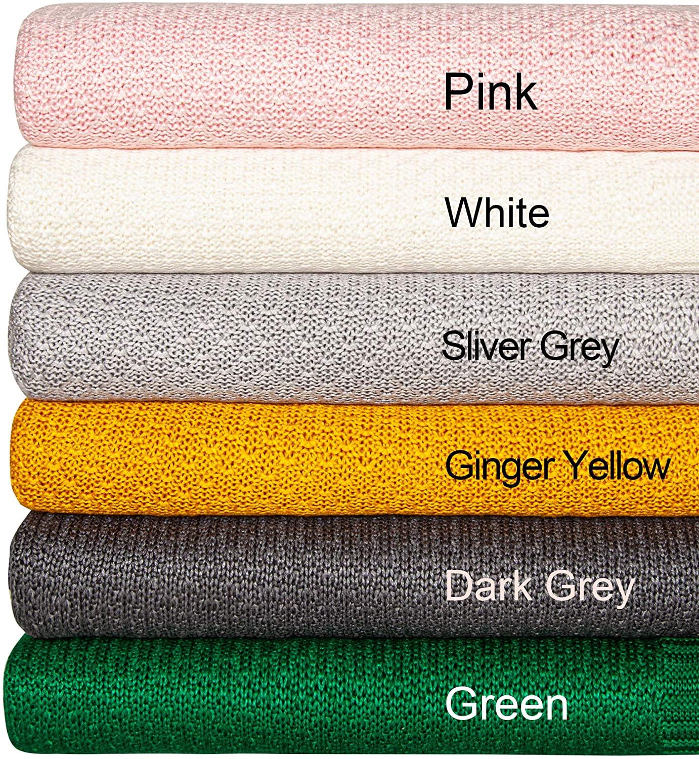 NTBAY 51 x 67 Inches Natural Bamboo Cable Knit Oversized Throw Blanket - NTBAY