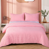 NTBAY Seersucker Textured Duvet Cover Set King (104 x 90 inches) / Pink - NTBAY