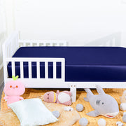 NTBAY 2 Pack 28 x 52 Inches Satin Fitted Crib Sheets Navy Blue / 28 x 52 inches - NTBAY