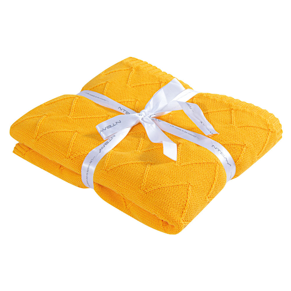 NTBAY Eco-friendly Materials Cotton Alternative 51 x 67 Inches Cable Knitted Throw Blanket - NTBAY
