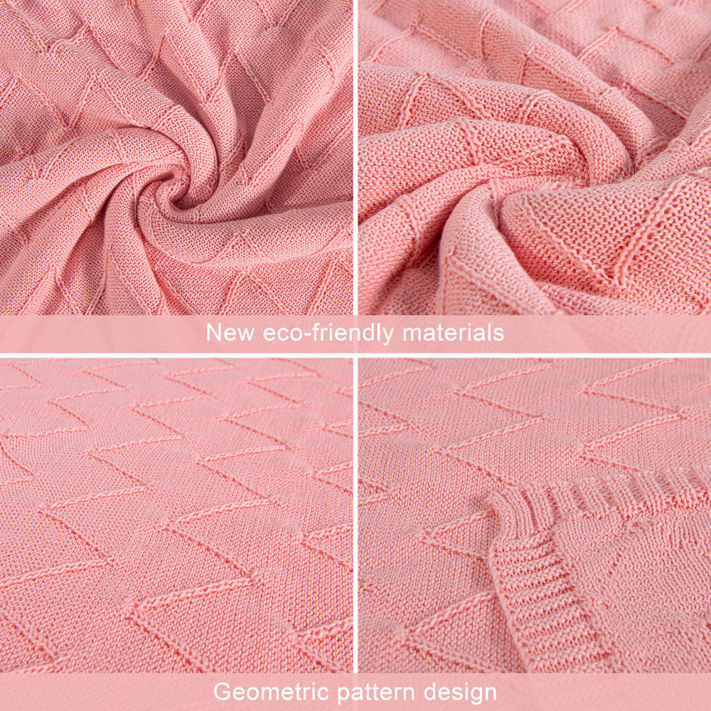 NTBAY Eco-friendly Materials Cotton Alternative 51 x 67 Inches Cable Knitted Throw Blanket - NTBAY