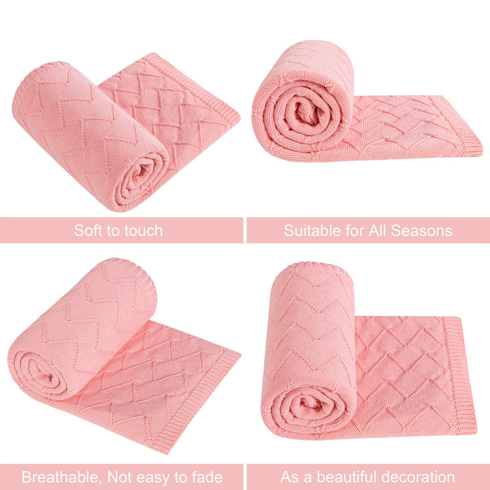 NTBAY Eco-friendly Materials Cotton Alternative 51 x 67 Inches Cable Knitted Throw Blanket - NTBAY