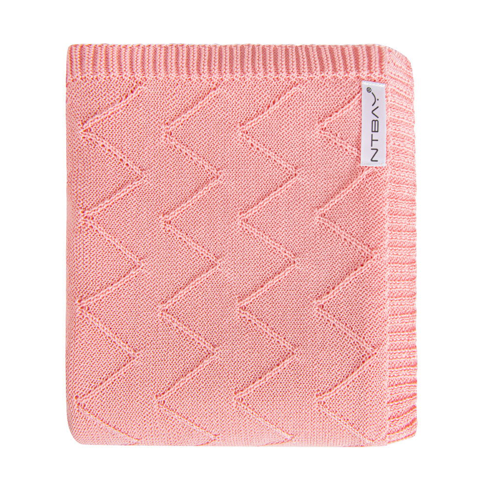 NTBAY Eco-friendly Materials Cotton Alternative 51 x 67 Inches Cable Knitted Throw Blanket - NTBAY