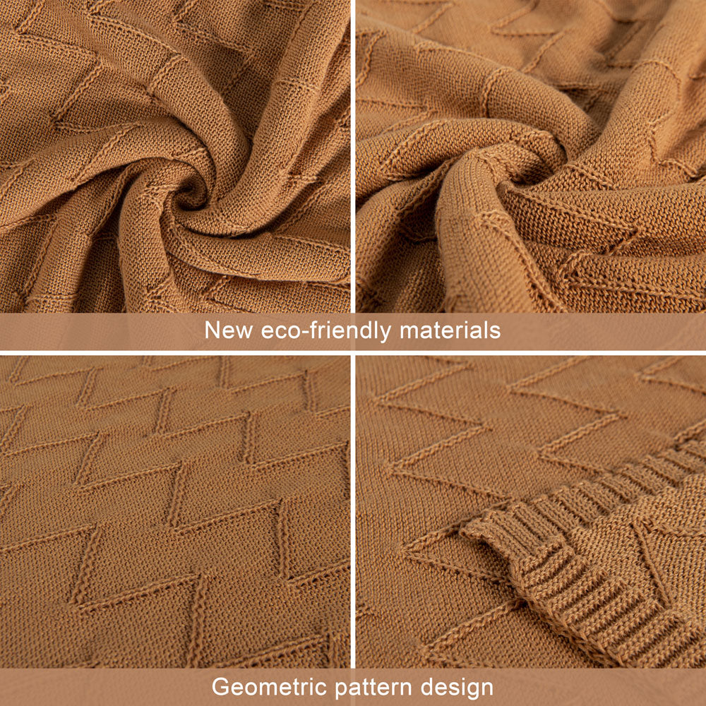 NTBAY Eco-friendly Materials Cotton Alternative 51 x 67 Inches Cable Knitted Throw Blanket - NTBAY