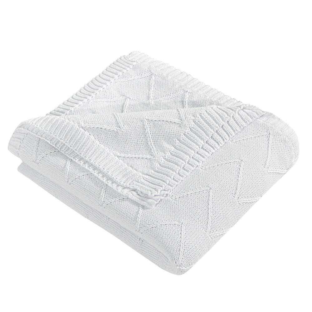 NTBAY Eco-friendly Materials Cotton Alternative 51 x 67 Inches Cable Knitted Throw Blanket - NTBAY