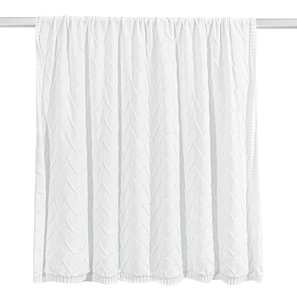 NTBAY Eco-friendly Materials Cotton Alternative 51 x 67 Inches Cable Knitted Throw Blanket - NTBAY