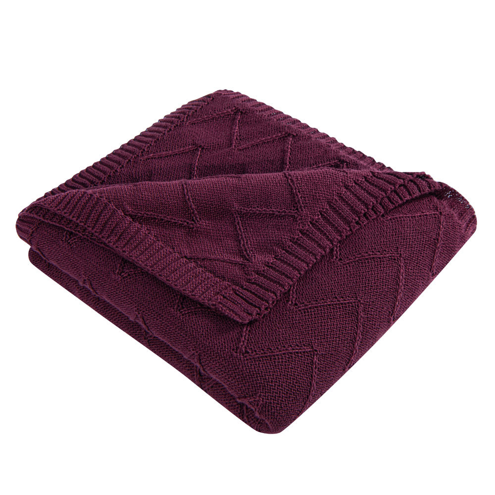NTBAY Eco-friendly Materials Cotton Alternative 51 x 67 Inches Cable Knitted Throw Blanket - NTBAY