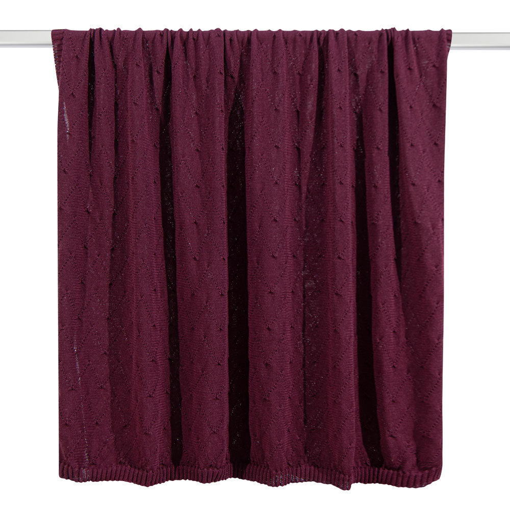 NTBAY Eco-friendly Materials Cotton Alternative 51 x 67 Inches Cable Knitted Throw Blanket - NTBAY