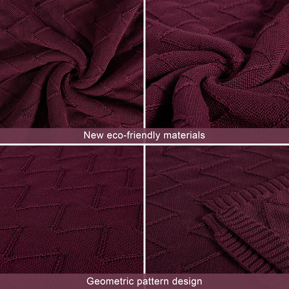 NTBAY Eco-friendly Materials Cotton Alternative 51 x 67 Inches Cable Knitted Throw Blanket - NTBAY