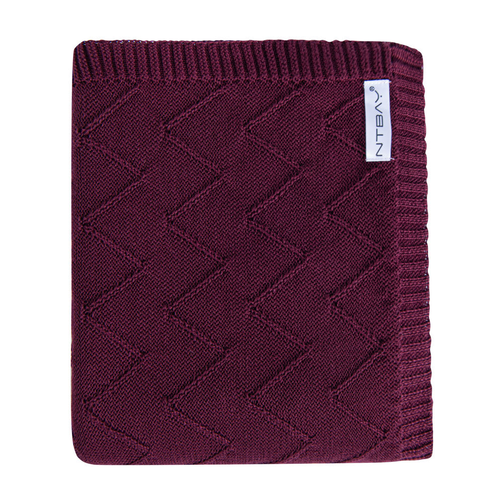 NTBAY Eco-friendly Materials Cotton Alternative 51 x 67 Inches Cable Knitted Throw Blanket - NTBAY