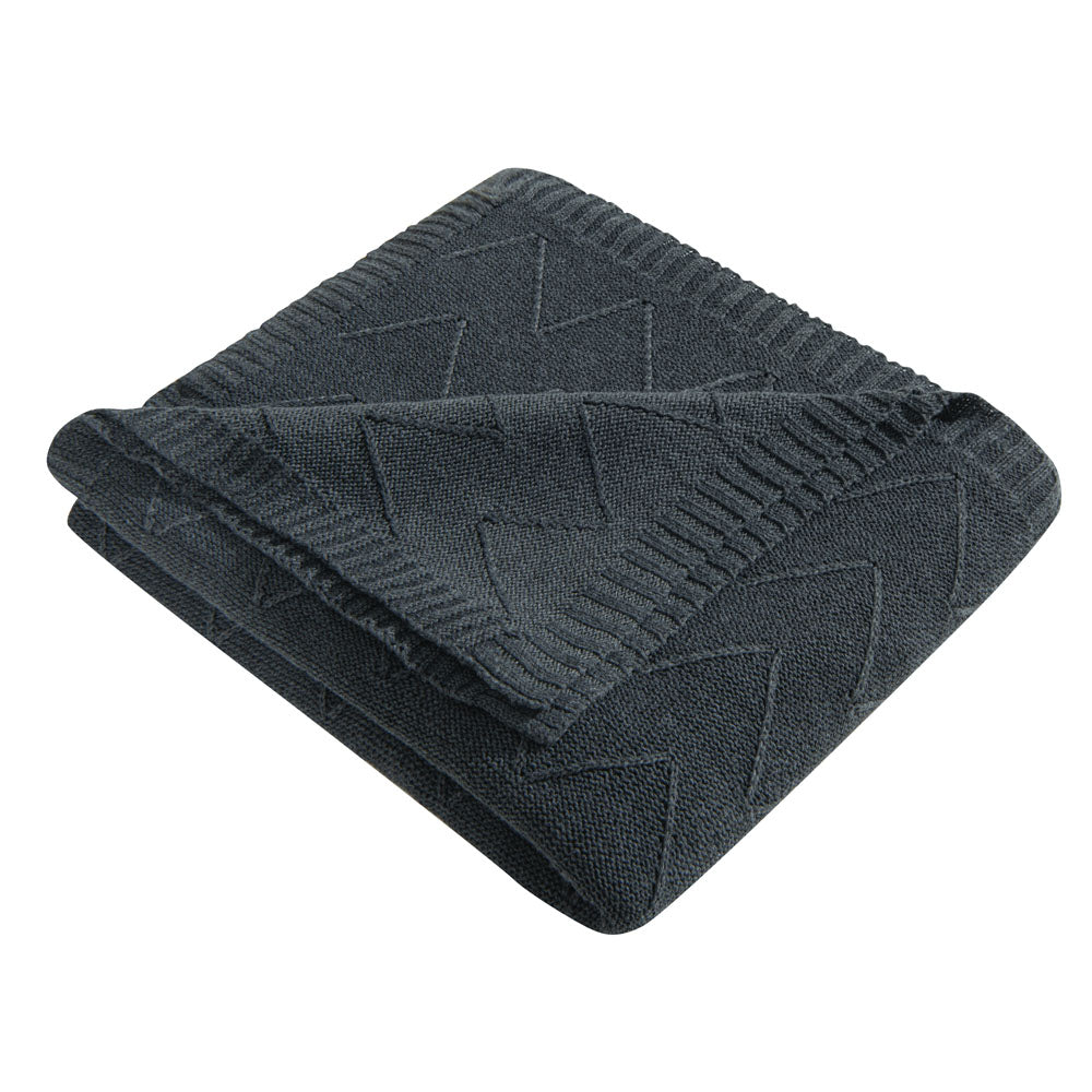 NTBAY Eco-friendly Materials Cotton Alternative 51 x 67 Inches Cable Knitted Throw Blanket - NTBAY