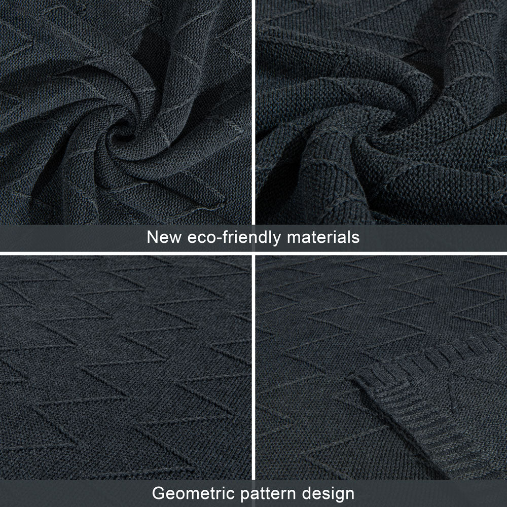 NTBAY Eco-friendly Materials Cotton Alternative 51 x 67 Inches Cable Knitted Throw Blanket - NTBAY