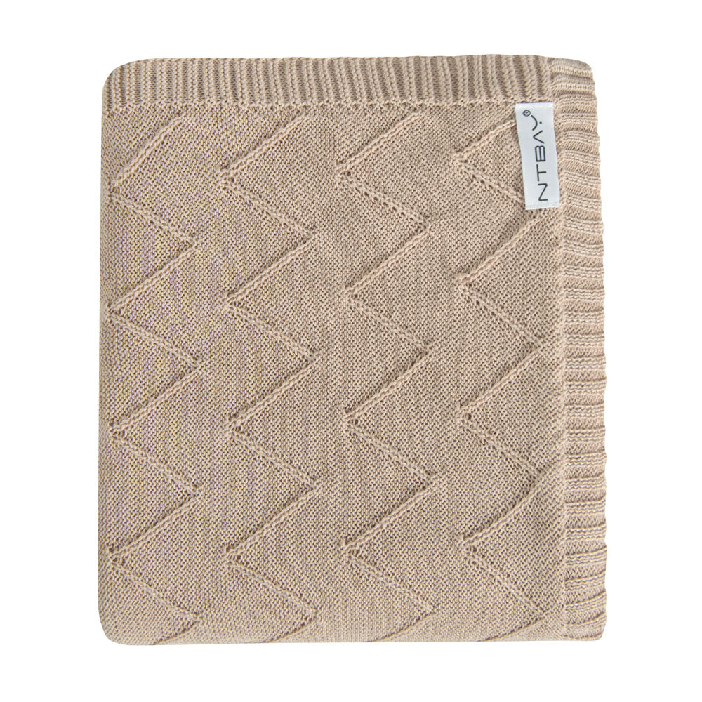 NTBAY Eco-friendly Materials Cotton Alternative 51 x 67 Inches Cable Knitted Throw Blanket - NTBAY