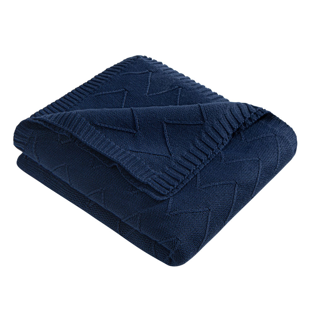 NTBAY Eco-friendly Materials Cotton Alternative 51 x 67 Inches Cable Knitted Throw Blanket - NTBAY